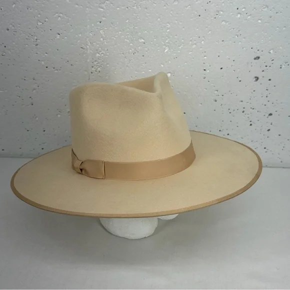 Lack of Color size XL 61cm Ivory Rancher Wool Fedora Hat - Picture 3 of 16